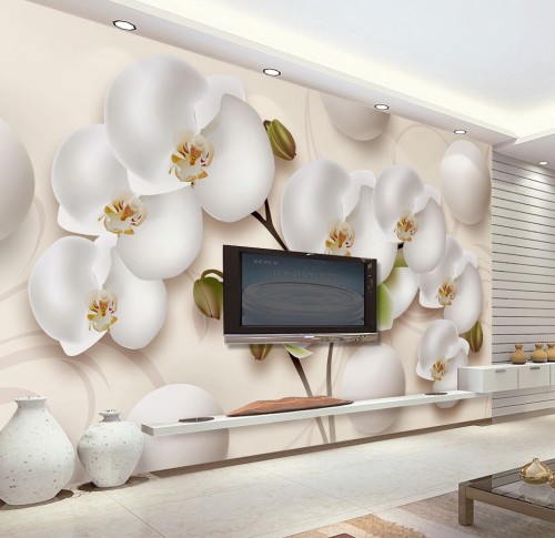 Fototapeta orchidea i kule