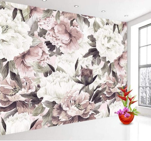 Fototapeta peonie w stylu vintage