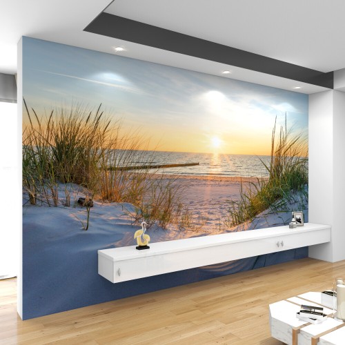 Fototapeta Fototapetaa zachód słońca na plaży