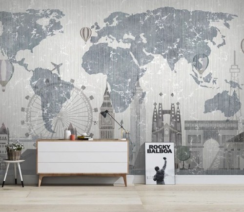 Fototapeta Ściana, i mapa