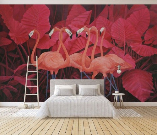 Fototapeta Flamingo W Krzakach