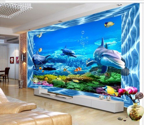 Fototapeta Delfiny w akwarium