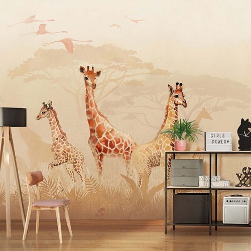 Fototapeta Giraffidae, żyrafa i Ściana