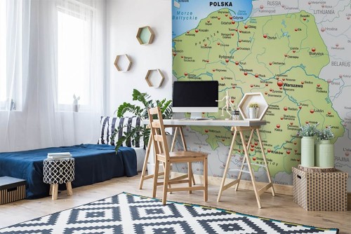 Fototapeta Przegladowa mapa Polski