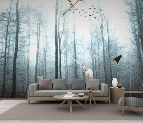 Fototapeta 3D Zimowy las
