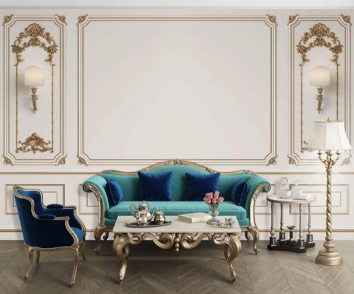 Fototapeta Sofa, stół i meble