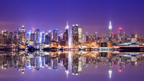 Fototapeta Manhattan skyline z odbicia
