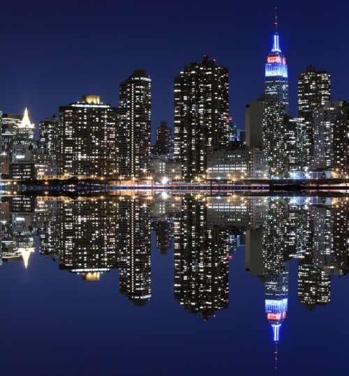 Fototapeta Midtown Manhattan skyline w nocy, New York City