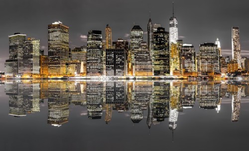 Fototapeta New york city night view