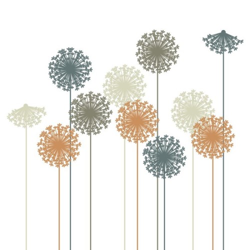 Fototapeta Streszczenie sylwetka dandelion - wektor