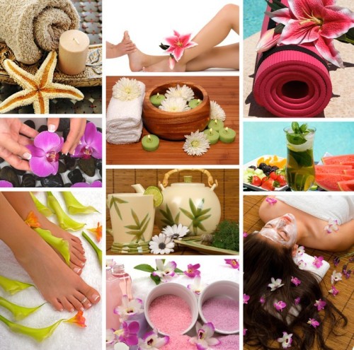 Fototapeta Spa collage