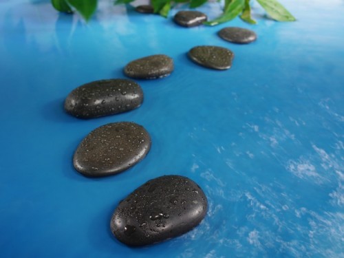 Fototapeta Zen kamienie w wodzie