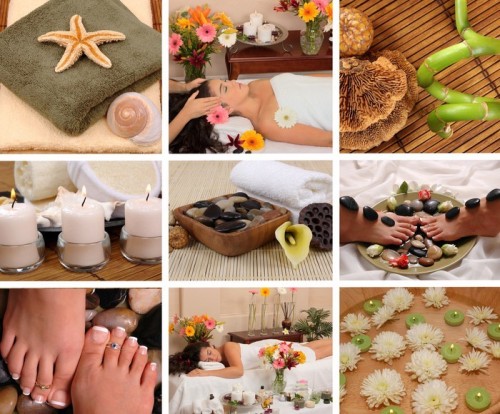 Fototapeta Spa collage