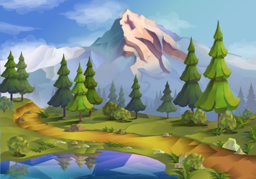 Fototapeta Landscape, nature vector background