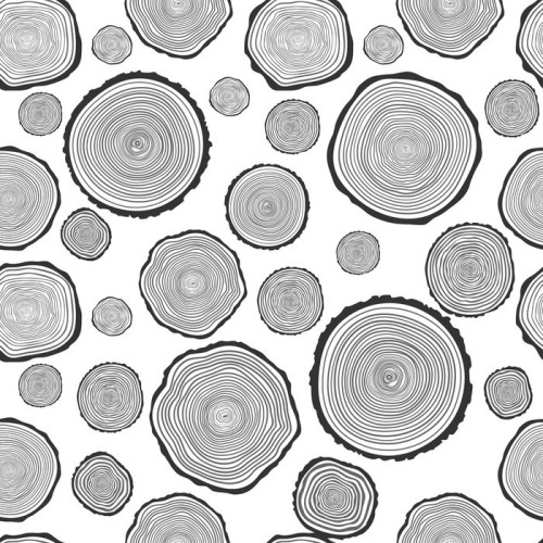 Fototapeta Drzewo Rings Jednolite wektor wzorca