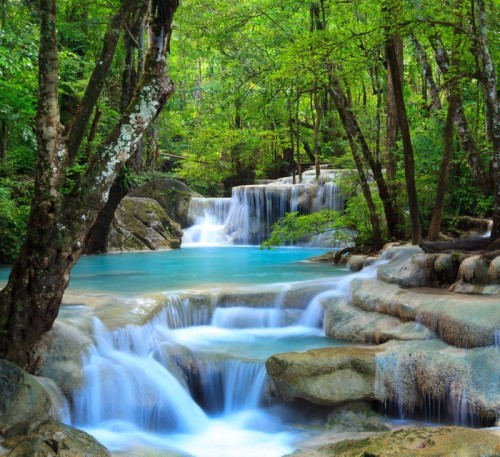 Fototapeta Erawan wodospad, Kanchanaburi, Tajlandia