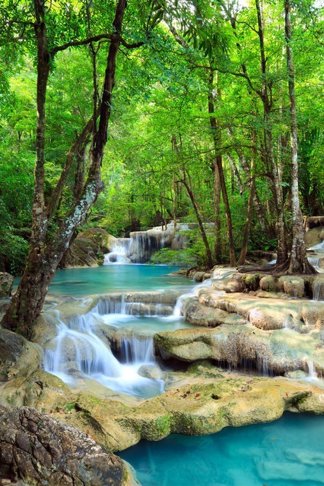 Fototapeta Erawan wodospad, Kanchanaburi, Tajlandia