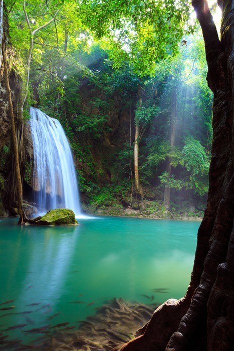 Fototapeta Erawan wodospad, Kanchanaburi, Tajlandia