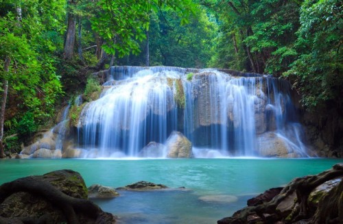 Fototapeta Erawan wodospad, Kanchanaburi, Tajlandia