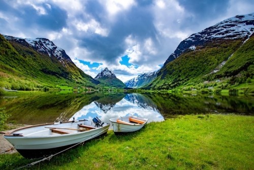 Fototapeta Piękna przyroda Norwegii.