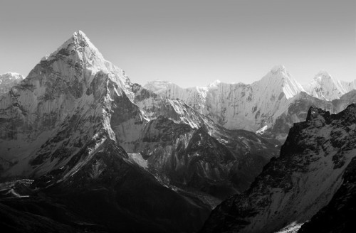 Fototapeta Himalaya Góry Czarne i białe