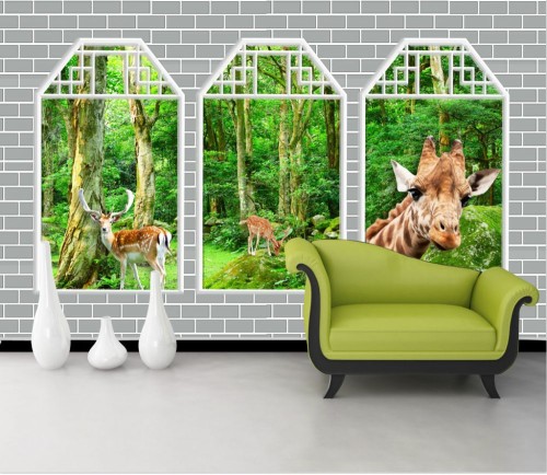 Fototapeta Zielony, Ściana i sala