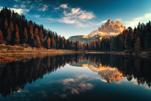 Fototapeta Widok z lotu ptaka na Dolomity