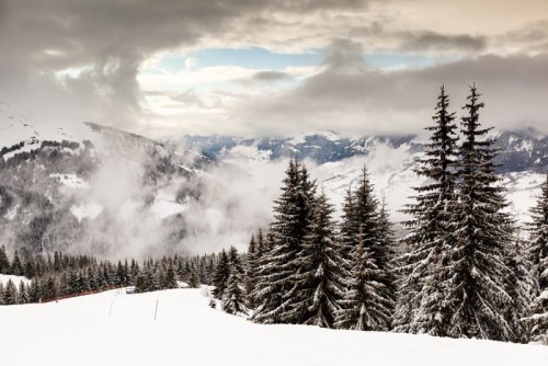 Fototapeta Nachylenie Trasy narciarskie w pobliżu Chamonix we francuskim Alpy, Francja