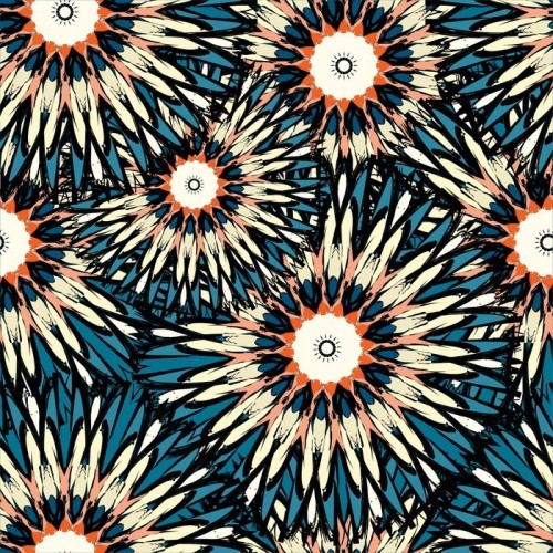 Fototapeta Piękny kolor mandala bez szwu rocznika wzór tribal bez szwu