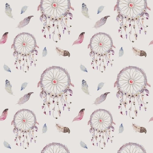 Fototapeta Dreamcatcher i wtapianie wzorca. Akwarela artystycznej dekoracji