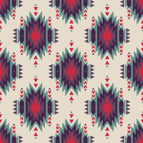 Fototapeta Wektor bez szwu etnicznych dekoracyjny wzór. Amerykańskie motywy Indyjskim. Tło z aztec tribal ozdoba.