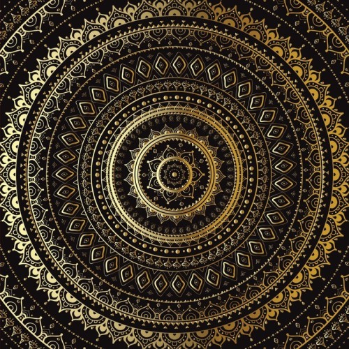 Fototapeta Złoto Mandala. Indian dekoracyjny wzór.