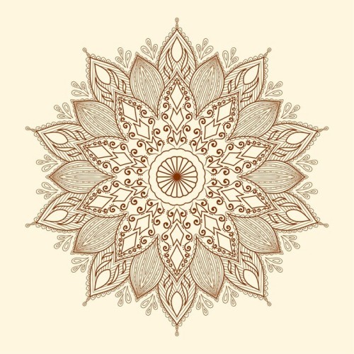 Fototapeta Mandala. piękne ręcznie rysowane kwiatu.