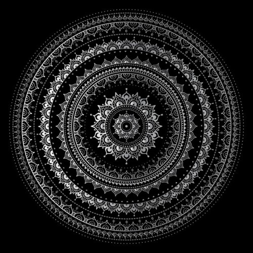 Fototapeta Srebrny mandala