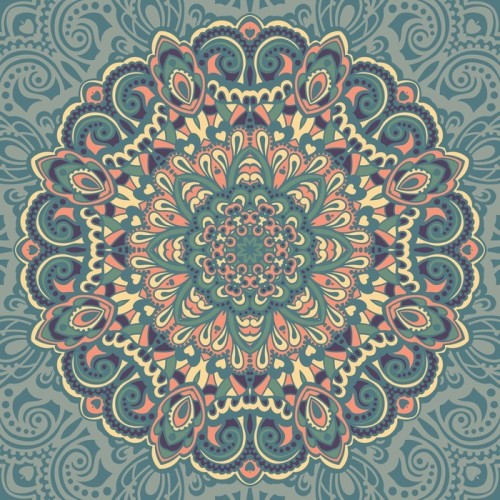 Fototapeta Kwiat mandala. abstrakcyjny element projektu