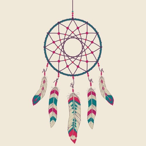 Fototapeta Wektor kolorowych ilustracji Dream Catcher