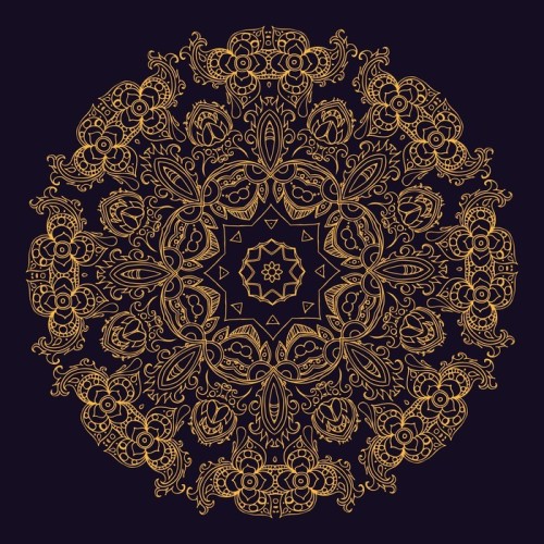 Fototapeta Indyjski mandala złoto