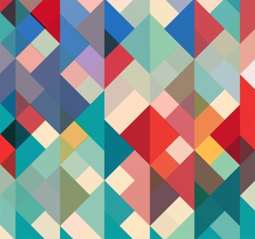 Fototapeta Abstrakcyjne geometryczne tle stylowych kolorach retro