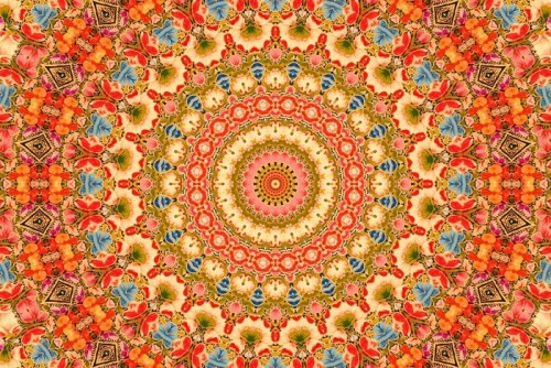 Fototapeta Kalejdoskop: flowers background - styl Kaszmirska