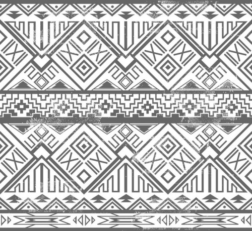Fototapeta Abstrakcyjna geometrycznych powtarzalne aztec wzór. Ikat styl wzorca.