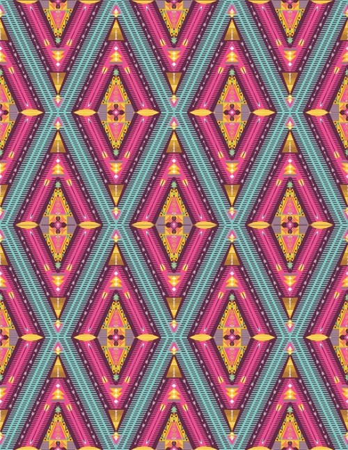Fototapeta Hipster bez szwu kolorowe tribal wzór z elementów geometrycznych