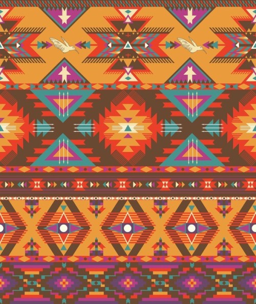 Fototapeta Powtarzalne kolorowe aztec wzór