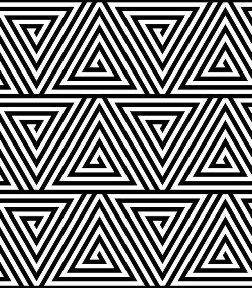 Fototapeta Trójkąty, Czarno-biała abstrakcja Bezproblemowa geometryczny wzór