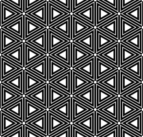 Fototapeta Sześciokąty i trójkąty tekstury. Bezproblemowa geometryczny wzór. Vect