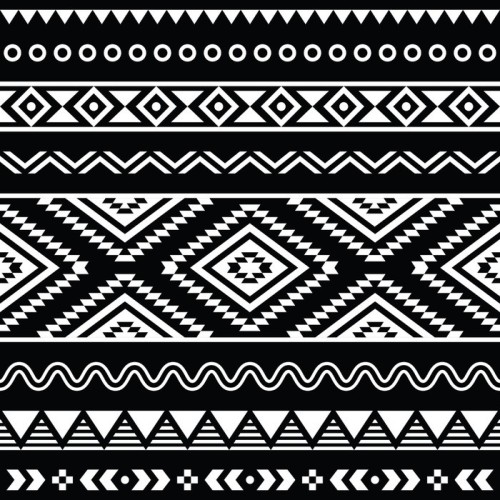 Fototapeta Wektor bez szwu aztec ozdoby ludowe, etniczne wzór