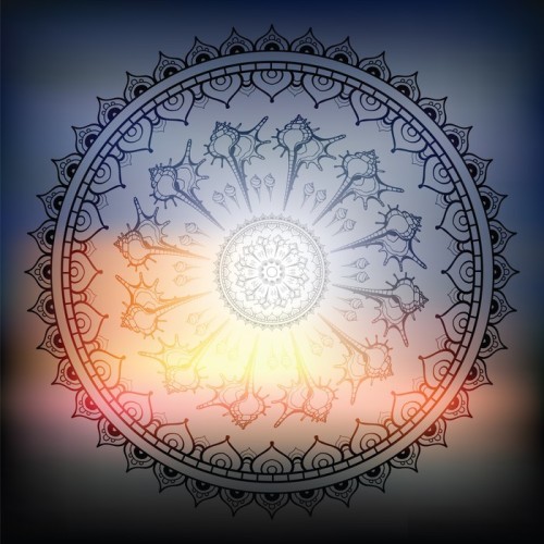Fototapeta Mandala. Tle morza.