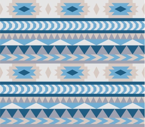 Fototapeta Powtarzalne aztec wzór w niebieskich odcieniach
