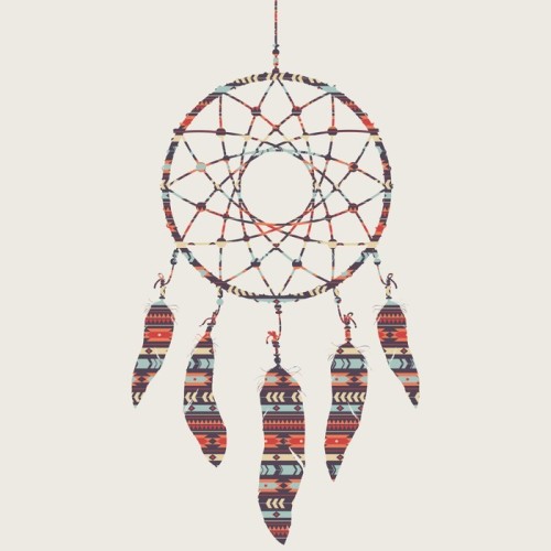 Fototapeta Ilustracji wektorowych z Dream Catcher wzorkiem etnicznym
