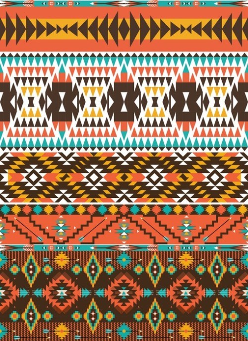 Fototapeta Aztec kolorowe geometryczne szwu ze strzałką