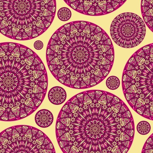 Fototapeta Różowy bez szwu z Okrągłego Mandala